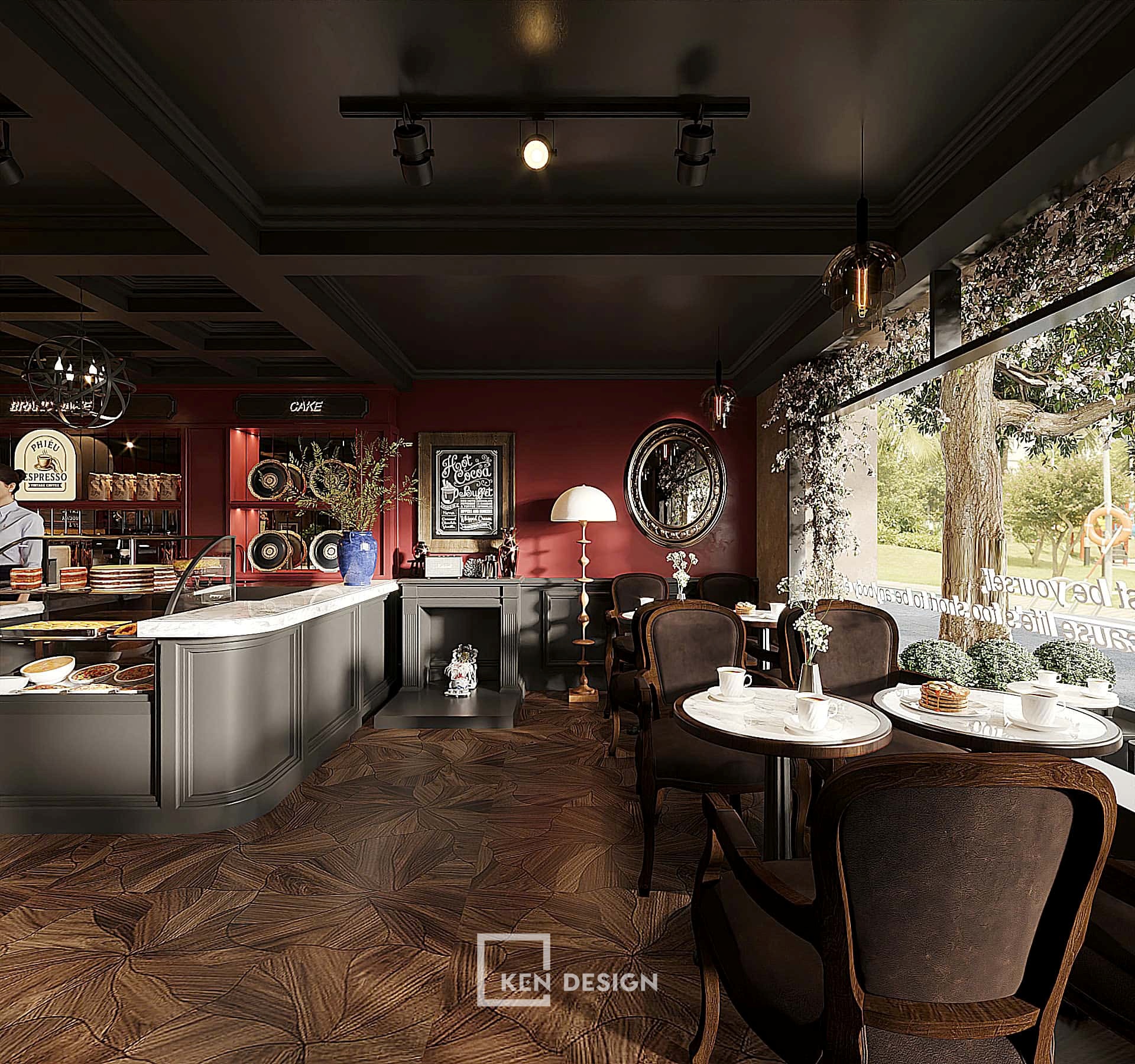 Thiết kế quán cafe Phiêu tại Ba Đình